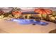 Relaxing pool area with landscaping and lighting at 12061 W Miner Trl, Peoria, AZ 85383