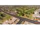 Aerial view of a road and golf course at 12539 W Shadow Hills Dr, Sun City West, AZ 85375