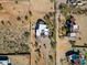 Aerial perspective showing a large home and surrounding desert landscape at 13648 E Aloe Vera Dr, Scottsdale, AZ 85262