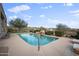 Relaxing pool area with spacious patio and mountain views at 15020 E Sierra Madre Dr, Fountain Hills, AZ 85268