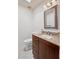 Bathroom with granite vanity and decorative mirror at 16837 E Lunar Ln, Fountain Hills, AZ 85268