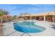 Kidney-shaped pool with a large patio area at 16837 E Lunar Ln, Fountain Hills, AZ 85268