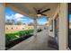 Covered patio overlooking a grassy backyard at 1744 W Encinas St, Gilbert, AZ 85233