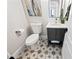 Stylish bathroom with modern vanity and patterned tile floor at 1744 W Encinas St, Gilbert, AZ 85233