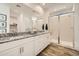 Elegant bathroom with granite countertops and a large walk-in shower at 20886 S 231St St, Queen Creek, AZ 85142