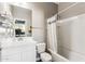 Clean bathroom with a shower/tub combo and white vanity at 29681 W Columbus Ave, Buckeye, AZ 85396