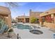 Stunning pool and spa surrounded by a beautifully landscaped desert setting at 30600 N Pima Rd # 63, Scottsdale, AZ 85266