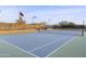 Tennis court with desert views and US flag at 30600 N Pima Rd # 63, Scottsdale, AZ 85266