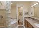 Elegant bathroom with a large soaking tub and double vanity at 5160 N 45Th Pl, Phoenix, AZ 85018