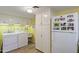 Bright laundry room with washer, dryer, and cabinets at 5160 N 45Th Pl, Phoenix, AZ 85018