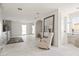 A bright bathroom features a modern vanity area, soaking tub, and seamless glass shower at 5314 E Calle Del Norte --, Phoenix, AZ 85018