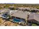 Aerial home view, showcasing pool and solar panels at 5626 E Sleepy Ranch Rd, Cave Creek, AZ 85331