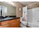 Clean bathroom with a shower/tub combo and updated vanity at 5877 N Granite Reef Rd # 2225, Scottsdale, AZ 85250