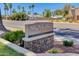 Monterra Scottsdale Condominiums entrance sign, showcasing the address and name at 5877 N Granite Reef Rd # 2225, Scottsdale, AZ 85250