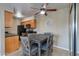 Cozy kitchen features a breakfast bar and modern appliances at 5877 N Granite Reef Rd # 2225, Scottsdale, AZ 85250