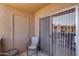 Private patio with seating and sliding glass door access at 5877 N Granite Reef Rd # 2225, Scottsdale, AZ 85250