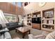 Spacious living room with built-in shelving and large windows at 5902 W Gambit Trl, Phoenix, AZ 85083