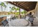 Enjoy the view of the pool from this covered patio area at 6202 E Mckellips Rd # 83, Mesa, AZ 85215