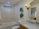 Modern bathroom with updated fixtures, subway tile, and marble vanity at 6540 N 7Th Ave # 49, Phoenix, AZ 85013