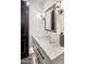 Modern bathroom with a single vanity and marble countertop at 6644 E Cholla Dr, Paradise Valley, AZ 85253