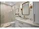 Elegant bathroom with a shower and floating vanity at 6644 E Cholla Dr, Paradise Valley, AZ 85253