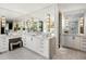 Elegant double vanity bathroom with ample storage and marble countertops at 6644 E Cholla Dr, Paradise Valley, AZ 85253