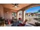 Cozy patio with seating area, perfect for outdoor dining at 7701 E Golden Eagle E Cir, Gold Canyon, AZ 85118