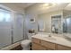 Clean bathroom with shower/tub combo and updated vanity at 7950 E Keats Ave # 170, Mesa, AZ 85209