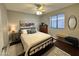 Cozy bedroom with a double bed and ceiling fan at 7950 E Keats Ave # 170, Mesa, AZ 85209