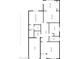 Floor plan highlighting the layout of the home, including bedrooms and kitchen at 7950 E Keats Ave # 170, Mesa, AZ 85209