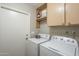 Well-lit laundry room with washer and dryer hookups at 7950 E Keats Ave # 170, Mesa, AZ 85209