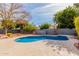 Kidney shaped swimming pool in backyard at 917 E Betsy Ln, Gilbert, AZ 85296