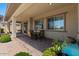 Covered patio with seating area and view of backyard at 10315 E Palladium Dr, Mesa, AZ 85212