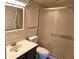 Bathroom with single sink vanity and shower/tub combo at 10330 W Thunderbird Blvd # A204, Sun City, AZ 85351