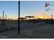 Evening view of community plaza with string lights at 1115 E Gleneagle St, Chandler, AZ 85249