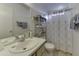 Clean bathroom with shower/tub combo and updated vanity at 17200 W Bell Rd # 2255, Surprise, AZ 85374