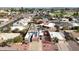 Aerial view showcasing the home's location in a residential neighborhood at 25417 S Kansas Ave, Sun Lakes, AZ 85248