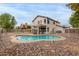 Large kidney shaped pool in backyard at 3034 N Ricardo --, Mesa, AZ 85215