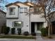 Two-story house with neutral siding, landscaping, and a welcoming porch at 3480 E Sheffield Rd, Gilbert, AZ 85296