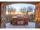 Built-in outdoor kitchen with mountain views at 36050 N Summit Dr, Cave Creek, AZ 85331