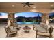 Stunning pool and spa with mountain views at sunset at 36050 N Summit Dr, Cave Creek, AZ 85331