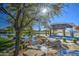 Lake view with gazebo and rock landscaping at 5015 S Quantum Way, Mesa, AZ 85212