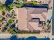 Overhead view of a house with a large backyard and patio at 5500 N Globe Dr, Eloy, AZ 85131