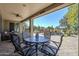 Covered patio with seating and view at 5500 N Globe Dr, Eloy, AZ 85131