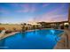 Expansive blue swimming pool in the backyard at 9101 W Willow Haven Ct, Sun City, AZ 85351