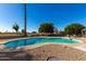 Enjoy this kidney-shaped pool with a view of the golf course at 11009 W Crestbrook Dr, Sun City, AZ 85351