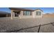 Spacious backyard with gravel and a view of the mountains at 12474 E Soloman Rd, Gold Canyon, AZ 85118