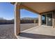 Covered patio with sliding glass door and view of backyard at 12474 E Soloman Rd, Gold Canyon, AZ 85118