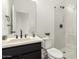 Clean bathroom with single vanity and shower at 12808 N 144Th Dr, Surprise, AZ 85379