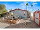 Backyard with raised garden beds and storage shed at 150 S Windsor -- # F87, Mesa, AZ 85204